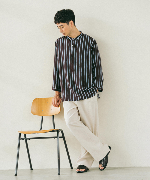 EDIFICE（エディフィス）の「ドライシャンタン 1タック イージーパンツ（スラックス・メンズ・ネイビー/キャメル/ブラック/アイボリー・SMALL/MEDIUM/LARGE）」の13枚目の写真