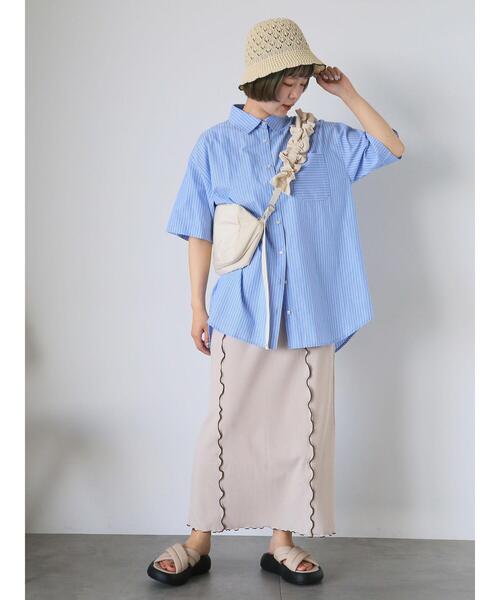 ehka sopo(エヘカソポ)の「メローナロースカート(スカート・レディース・オレンジ/ライトベージュ/チャコールグレー・F)」の12枚目の写真