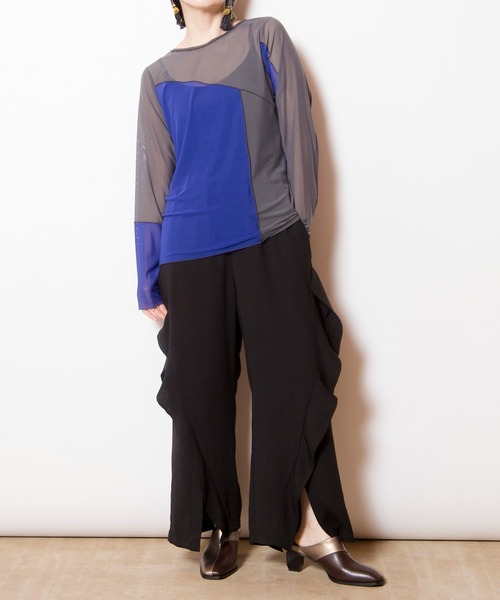 OSMOSIS（オズモーシス）の「フリル切替パンツ（その他パンツ・レディース・ライトベージュ/カーキ/ブラック・ONE SIZE）」の17枚目の写真