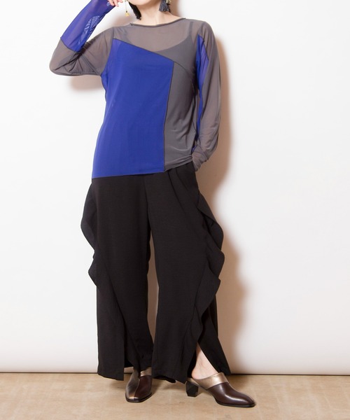 OSMOSIS（オズモーシス）の「フリル切替パンツ（その他パンツ・レディース・ライトベージュ/カーキ/ブラック・ONE SIZE）」の18枚目の写真