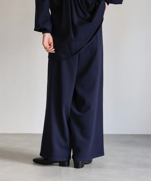 select MOCA Et(セレクトモカエト)の「【Et】Knit Easy Wide Pants(その他パンツ・レディース・アイボリー/カーキ/ネイビー・FREE)」の10枚目の写真