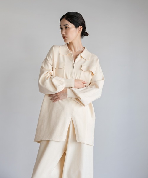 select MOCA Et(セレクトモカエト)の「【Et】Knit Easy Wide Pants(その他パンツ・レディース・アイボリー/カーキ/ネイビー・FREE)」の19枚目の写真