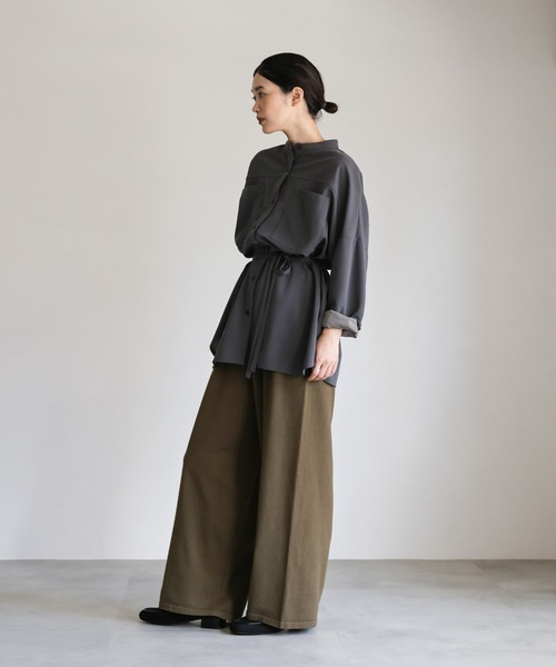 select MOCA Et(セレクトモカエト)の「【Et】Knit Easy Wide Pants(その他パンツ・レディース・アイボリー/カーキ/ネイビー・FREE)」の17枚目の写真