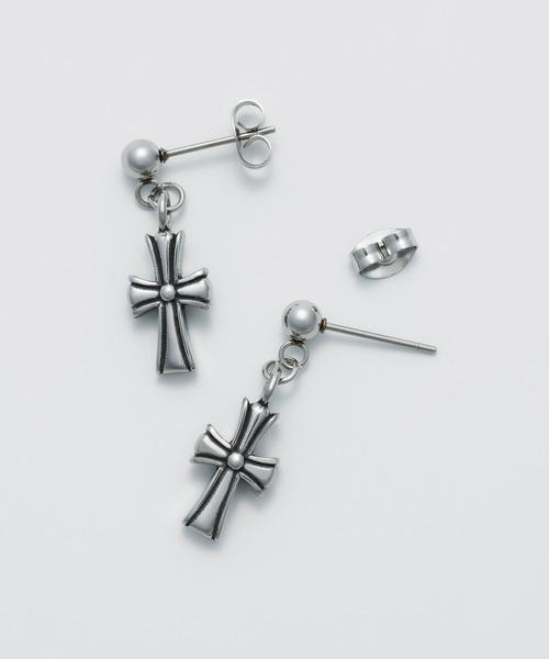 Off-White クロスモチーフピアス セール】【 金属アレルギー対応 】クロスモチーフピアス サージカル