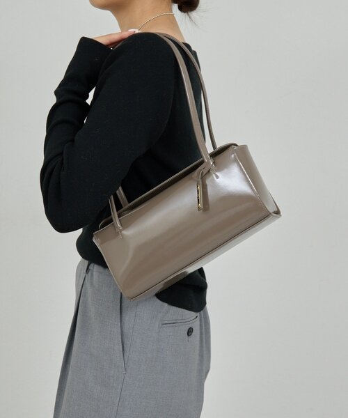 GALLARDAGALANTE（ガリャルダガランテ）の「【2.718】ボックスフラップバッグ（トートバッグ・レディース・グレー/オフホワイト・FREE）」の11枚目の写真