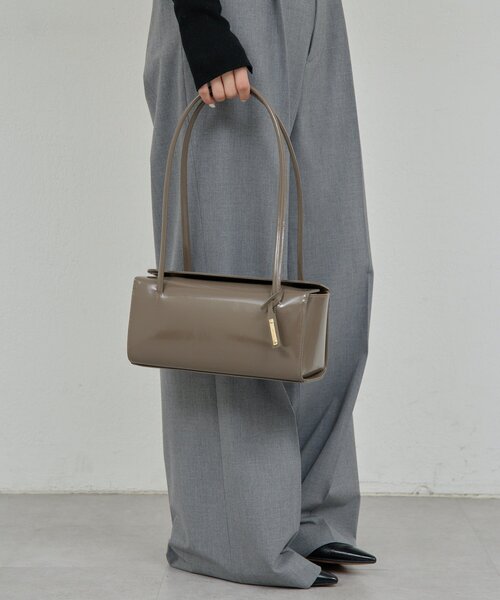 GALLARDAGALANTE（ガリャルダガランテ）の「【2.718】ボックスフラップバッグ（トートバッグ・レディース・グレー/オフホワイト・FREE）」の12枚目の写真