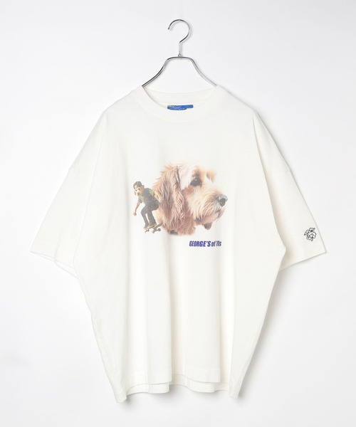 GEORGE'S(ジョージズ)の「CAT&DOGパロディTシャツ(Tシャツ/カットソー・メンズ・ホワイト系3/ホワイト系1/ホワイト系2・MEDIUM/LARGE)」の2枚目の写真