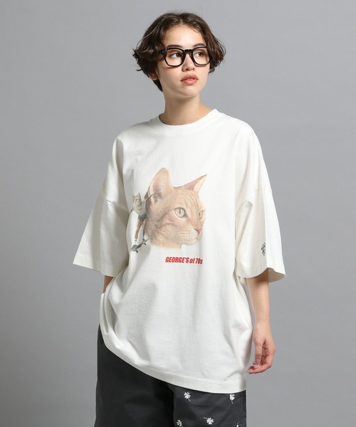 GEORGE'S(ジョージズ)の「CAT&DOGパロディTシャツ(Tシャツ/カットソー・メンズ・ホワイト系3/ホワイト系1/ホワイト系2・MEDIUM/LARGE)」の18枚目の写真