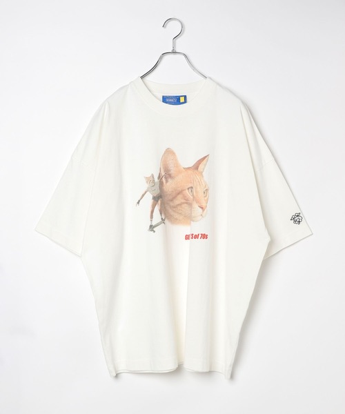 GEORGE'S(ジョージズ)の「CAT&DOGパロディTシャツ(Tシャツ/カットソー・メンズ・ホワイト系3/ホワイト系1/ホワイト系2・MEDIUM/LARGE)」の15枚目の写真