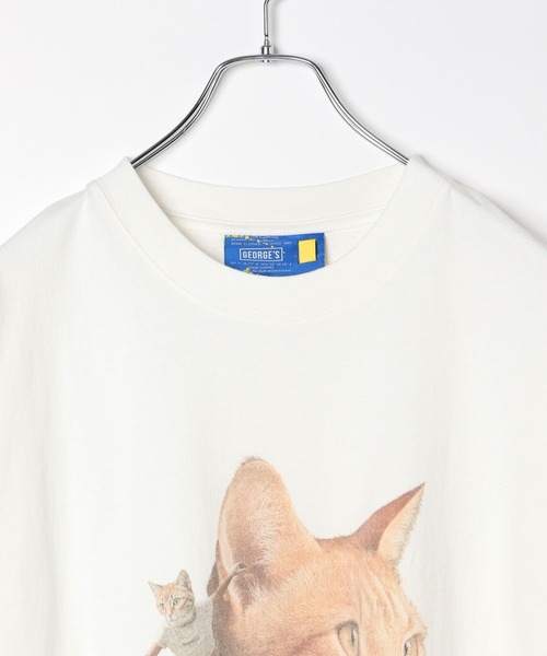 GEORGE'S(ジョージズ)の「CAT&DOGパロディTシャツ(Tシャツ/カットソー・メンズ・ホワイト系3/ホワイト系1/ホワイト系2・MEDIUM/LARGE)」の13枚目の写真