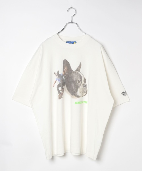 GEORGE'S(ジョージズ)の「CAT&DOGパロディTシャツ(Tシャツ/カットソー・メンズ・ホワイト系3/ホワイト系1/ホワイト系2・MEDIUM/LARGE)」の8枚目の写真