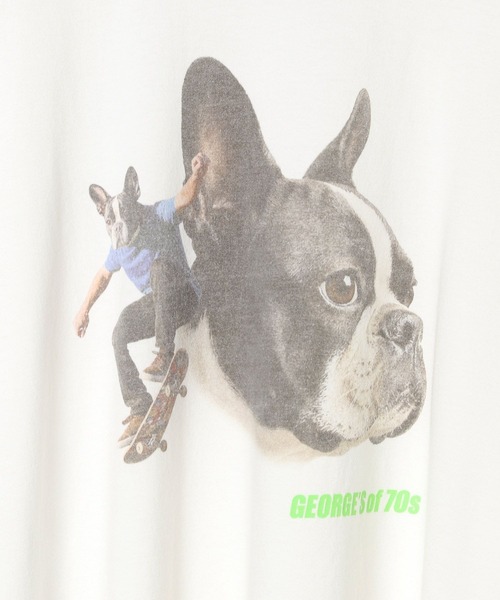 GEORGE'S(ジョージズ)の「CAT&DOGパロディTシャツ(Tシャツ/カットソー・メンズ・ホワイト系3/ホワイト系1/ホワイト系2・MEDIUM/LARGE)」の7枚目の写真