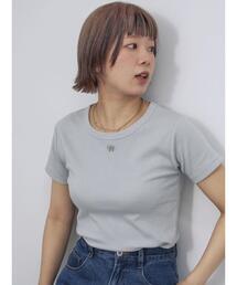 リボンチャーム付き半袖カットソー
