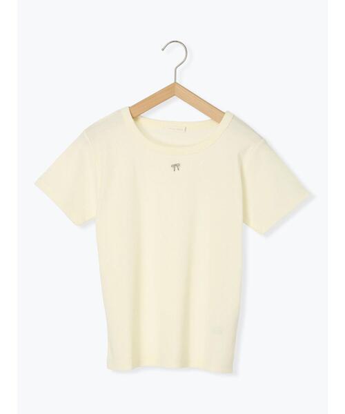 ehka sopo(エヘカソポ)の「リボンチャーム付き半袖カットソー(Tシャツ/カットソー・レディース・ブラック/グレー/オフホワイト/キナリ・F)」の10枚目の写真