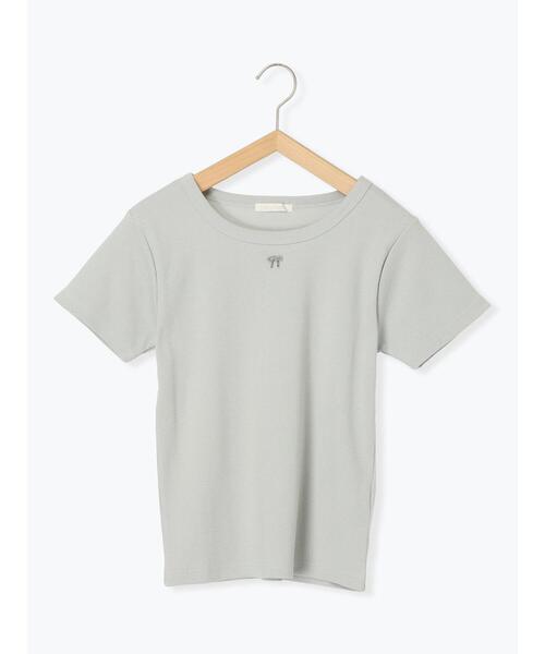 ehka sopo(エヘカソポ)の「リボンチャーム付き半袖カットソー(Tシャツ/カットソー・レディース・ブラック/グレー/オフホワイト/キナリ・F)」の11枚目の写真
