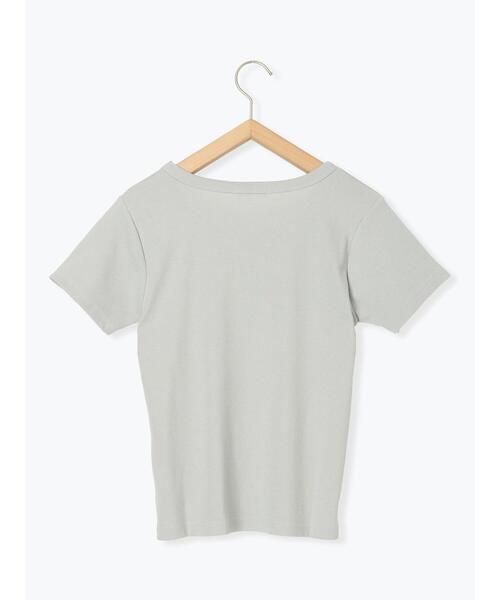 ehka sopo(エヘカソポ)の「リボンチャーム付き半袖カットソー(Tシャツ/カットソー・レディース・ブラック/グレー/オフホワイト/キナリ・F)」の12枚目の写真