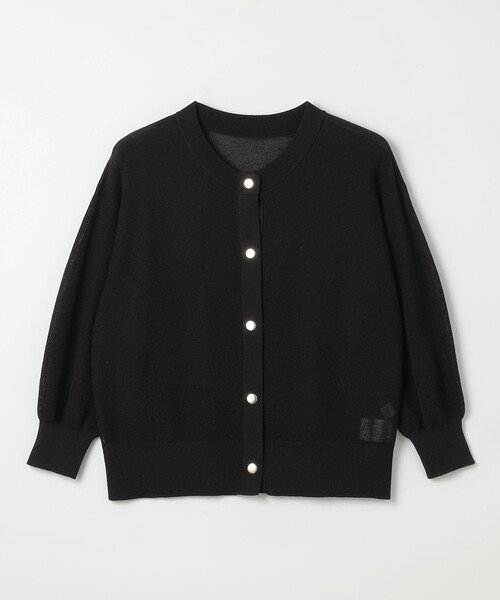 ANY(エニィ)の「シアーニットショートカーディガン(カーディガン/ボレロ・レディース・ブラック系/アイボリー系/ダークグリーン系/イエロー系・F)」の10枚目の写真