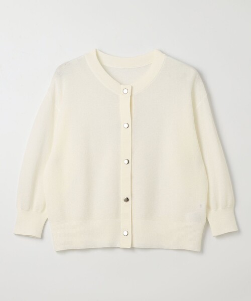 ANY(エニィ)の「シアーニットショートカーディガン(カーディガン/ボレロ・レディース・ブラック系/アイボリー系/ダークグリーン系/イエロー系・F)」の11枚目の写真