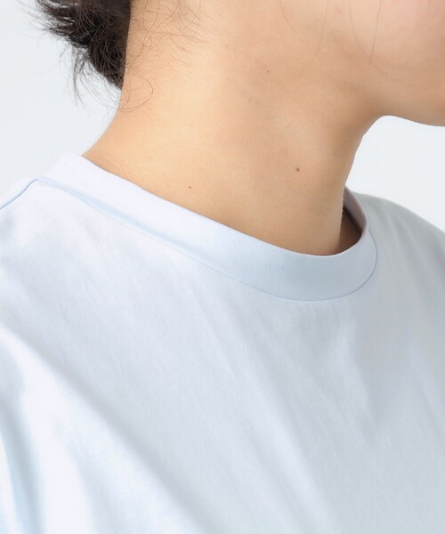 LAURA ASHLEY（ローラアシュレイ）の「【接触冷感/UVカット／コットン100％】レモン グローブ柄 Tシャツ（Tシャツ/カットソー・レディース・サックスブルー/オフホワイト・40/38）」の5枚目の写真