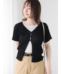 ニット/セーター（ブラック/黒色系・半袖）ファッション通販 - ZOZOTOWN