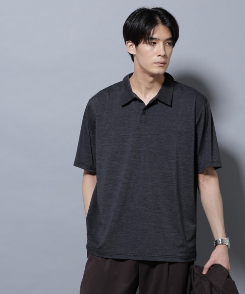 セール】ストレッチメランジポロシャツ半袖（ポロシャツ）｜NANO