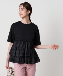 今季購入　ユナイテッドアローズ　ネイビー 半袖 ブラウス アウトレットのレディースのシャツ / ブラウス（ブルー）の商品