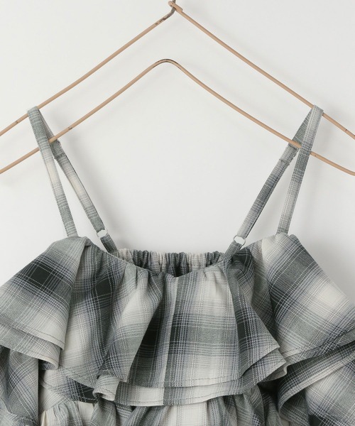 LOWRYS FARM(ローリーズファーム)の「オンブレチェックキャミ 571067(キャミソール・キッズ・ブラック/ブラウン/ブルー・110cm/120cm/130cm/140cm/150cm)」の11枚目の写真