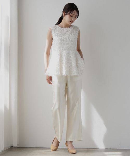 DRESS PLUS(ドレスプラス)の「サテン素材のエレガントパンツ(その他パンツ・レディース・ブラック/ベージュ/シャンパン・M/L)」の10枚目の写真