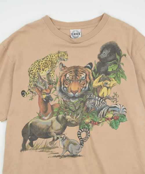 VINTAGE（ヴィンテージ）の「【USED】90’s TURNER アニマル Tシャツ USA製（Tシャツ/カットソー・メンズ・ベージュ・X-LARGE）」の2枚目の写真