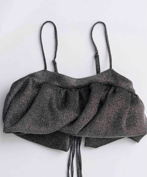 MAISON SPECIAL(メゾンスペシャル)の「Glitter Volume Balloon Bustier/グリッターボリュームバルーンビスチェ(シャツ/ブラウス・レディース・ゴールド/シルバー/ブラック・FREE)」の4枚目の写真
