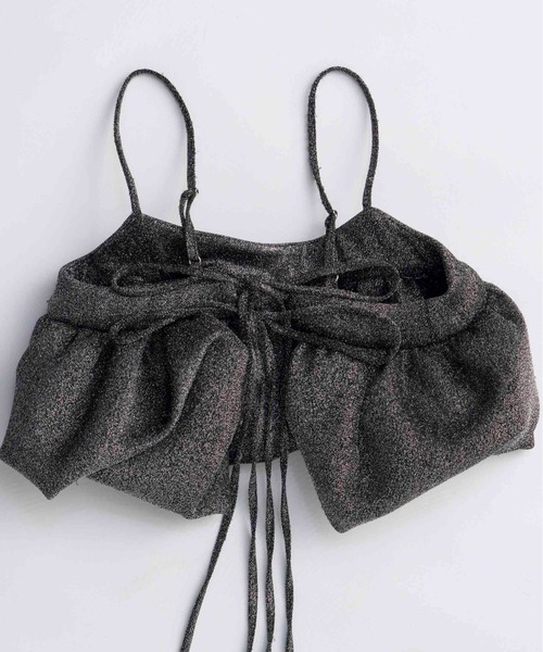 MAISON SPECIAL(メゾンスペシャル)の「Glitter Volume Balloon Bustier/グリッターボリュームバルーンビスチェ(シャツ/ブラウス・レディース・ゴールド/シルバー/ブラック・FREE)」の6枚目の写真