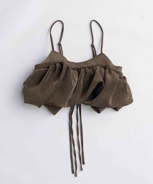 MAISON SPECIAL(メゾンスペシャル)の「Glitter Volume Balloon Bustier/グリッターボリュームバルーンビスチェ(シャツ/ブラウス・レディース・ゴールド/シルバー/ブラック・FREE)」の14枚目の写真