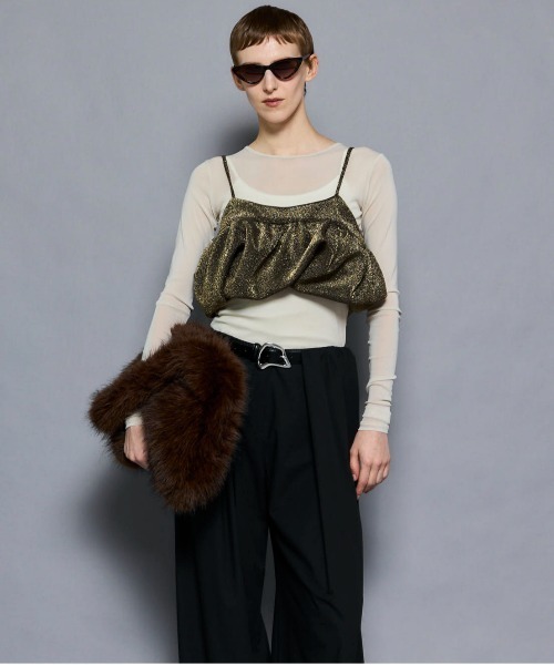 MAISON SPECIAL(メゾンスペシャル)の「Glitter Volume Balloon Bustier/グリッターボリュームバルーンビスチェ(シャツ/ブラウス・レディース・ゴールド/シルバー/ブラック・FREE)」の11枚目の写真