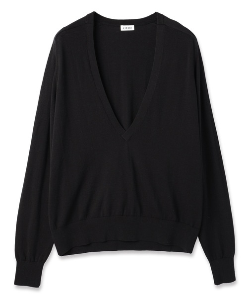 Jieda（ジエダ）の「COTTON SILK V NECK KNIT（ニット/セーター・メンズ・ブラック/ライトグレー/ブラウン/ダークグレー・1/2）」の19枚目の写真