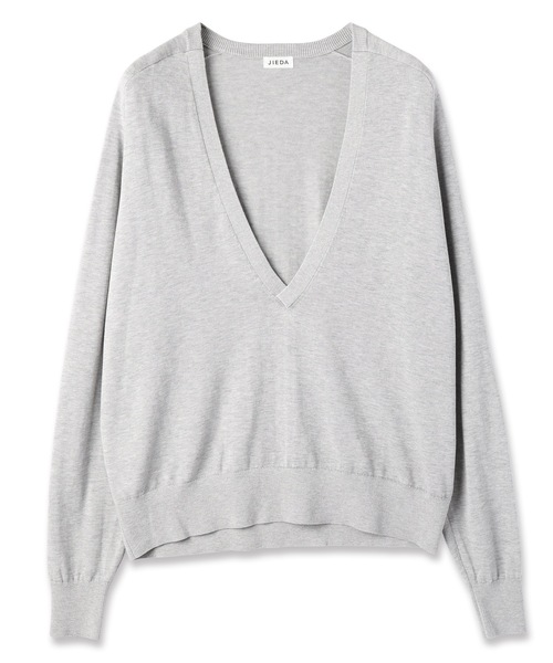 Jieda（ジエダ）の「COTTON SILK V NECK KNIT（ニット/セーター・メンズ・ブラック/ライトグレー/ブラウン/ダークグレー・1/2）」の20枚目の写真