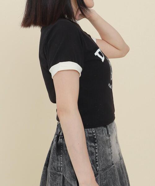 WOND（ウォンド）の「WOND/コンパクトドーナツリンガーT（Tシャツ/カットソー・レディース・アイボリー/ブラック・FREE）」の13枚目の写真