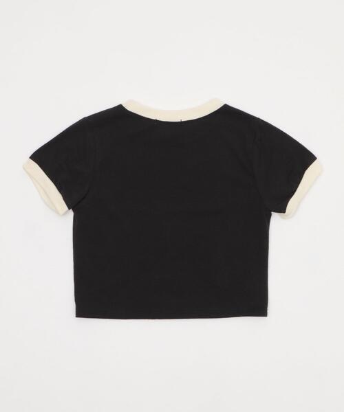 WOND（ウォンド）の「WOND/コンパクトドーナツリンガーT（Tシャツ/カットソー・レディース・アイボリー/ブラック・FREE）」の3枚目の写真