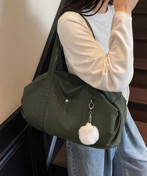 新品未使用 everyone ナイロントートバッグ カーキ everyone nylon logo tote bag (OLIVE) | everyone