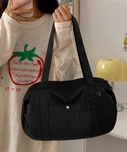 Miniministore(ミニミニストア)の「ナイロントートバッグ 軽量ボストンバッグ(トートバッグ・レディース・ブルー/ブラック/アイボリー/カーキ/スモークピンク/ライトピンク・FREE)」の7枚目の写真