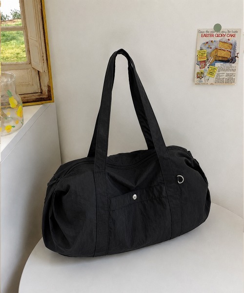 Miniministore(ミニミニストア)の「ナイロントートバッグ 軽量ボストンバッグ(トートバッグ・レディース・ブルー/ブラック/アイボリー/カーキ/スモークピンク/ライトピンク・FREE)」の12枚目の写真