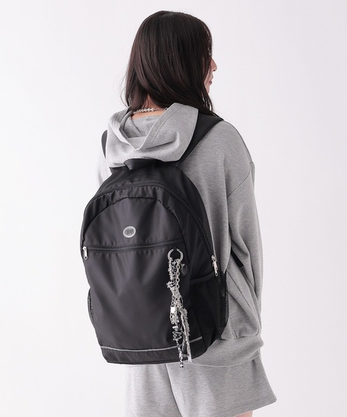 repipi armario(レピピ アルマリオ)の「リップストップデイパック(バックパック/リュック・キッズ・ピンク/ブラック/グレー・FREE)」の1枚目の写真