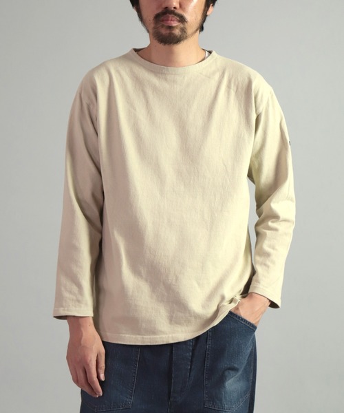 OMNIGOD（オムニゴッド）の「[OMNIGOD mens / オムニゴッド] 8/天竺 ボートネックチューブシャツ（Tシャツ/カットソー・メンズ・ブラック/アイボリー/ネイビー/アッシュグレー/ベージュ・4/3/2）」の4枚目の写真