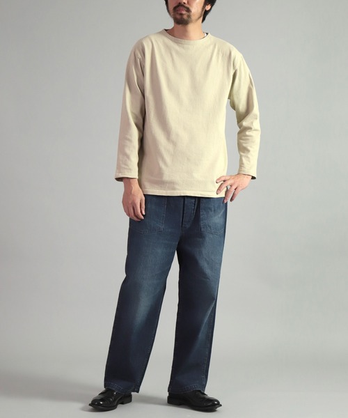 OMNIGOD（オムニゴッド）の「[OMNIGOD mens / オムニゴッド] 8/天竺 ボートネックチューブシャツ（Tシャツ/カットソー・メンズ・ブラック/アイボリー/ネイビー/アッシュグレー/ベージュ・4/3/2）」の21枚目の写真