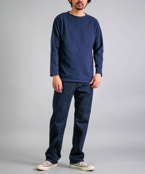 OMNIGOD（オムニゴッド）の「[OMNIGOD mens / オムニゴッド] 8/天竺 ボートネックチューブシャツ（Tシャツ/カットソー・メンズ・ブラック/アイボリー/ネイビー/アッシュグレー/ベージュ・4/3/2）」の8枚目の写真
