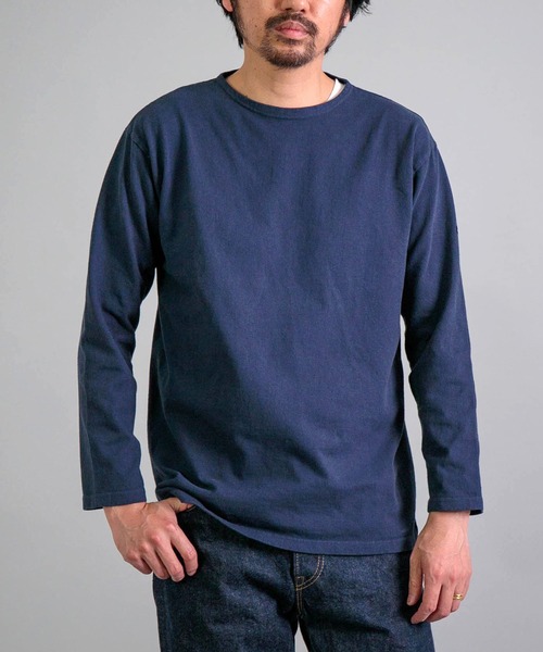 OMNIGOD（オムニゴッド）の「[OMNIGOD mens / オムニゴッド] 8/天竺 ボートネックチューブシャツ（Tシャツ/カットソー・メンズ・ブラック/アイボリー/ネイビー/アッシュグレー/ベージュ・4/3/2）」の7枚目の写真