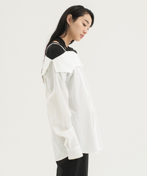 soduk（スドーク）の「"【soduk】shirt""less"" shirt"（シャツ/ブラウス・レディース・ホワイト/ブラック/ブルー・ONE SIZE）」の5枚目の写真