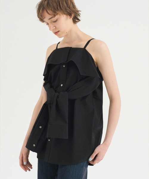soduk（スドーク）の「"【soduk】shirt""less"" shirt"（シャツ/ブラウス・レディース・ホワイト/ブラック/ブルー・ONE SIZE）」の10枚目の写真