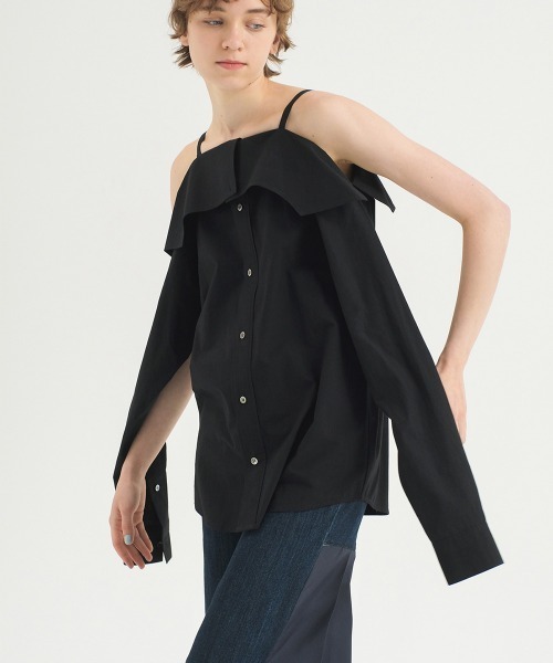 soduk（スドーク）の「"【soduk】shirt""less"" shirt"（シャツ/ブラウス・レディース・ホワイト/ブラック/ブルー・ONE SIZE）」の11枚目の写真
