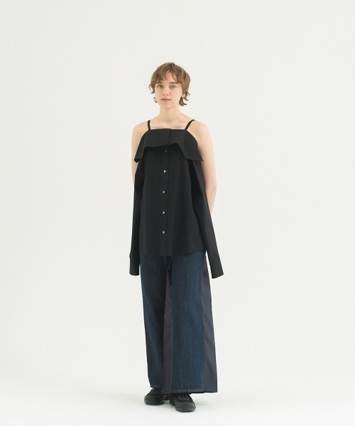 soduk（スドーク）の「"【soduk】shirt""less"" shirt"（シャツ/ブラウス・レディース・ホワイト/ブラック/ブルー・ONE SIZE）」の12枚目の写真