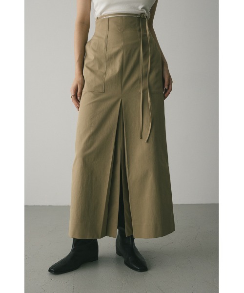 STYLEMIXER(スタイルミキサー)の「ダブルスリットハイストレッチスカート(スカート・レディース・ベージュ/ブラック・SMALL/MEDIUM)」の1枚目の写真